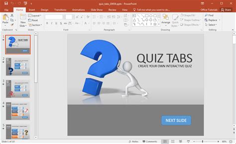 quiz-tabs-powerpoint-template - FPPT