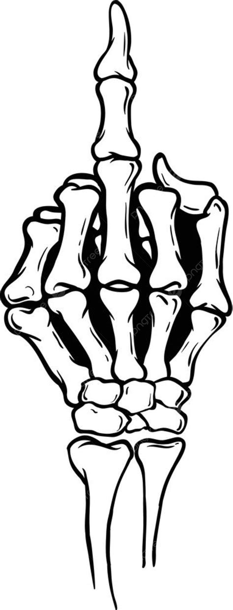 Skeleton Middle Finger Clipart Hd PNG, Skeleton Shows Middle Finger ...