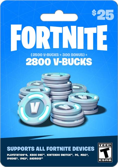 Fortnite 2800 V-Bucks Card - 25 USD en Tunisie – Gift Card Code ...