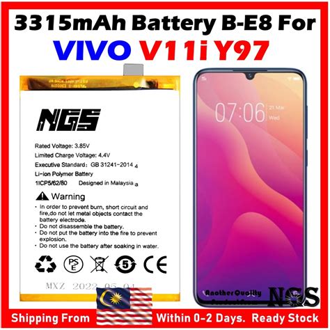 ORl NGS Brand 3315mAh Battery B-E8 Compatible For VIVO V11i 1806 VIVO ...