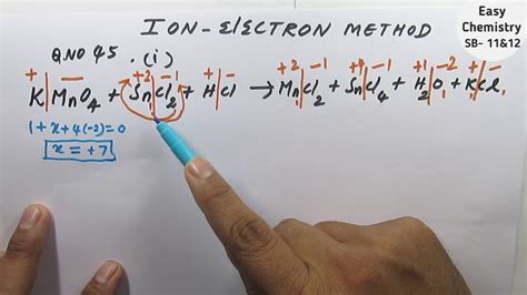 Balancing redox reaction by Ion electron method KMnO4 and SnCl2 /redox ...