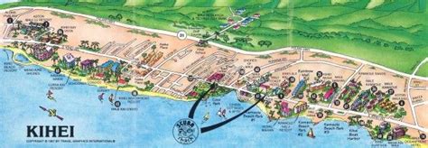 Kihei Tourist Map - Kihei HI • mappery | Tourist map, Tourist, Maui travel