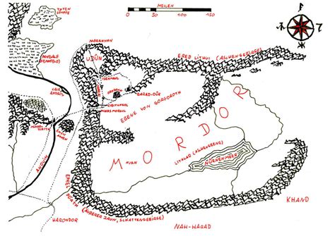 Map of Mordor by eruvaeron on DeviantArt