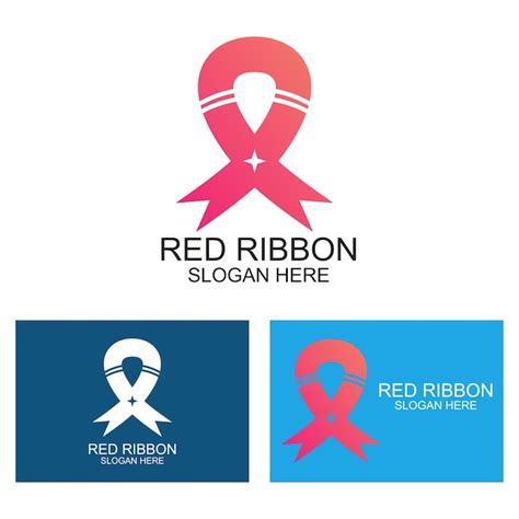 Premium Vector | Red ribbon logo design design simple concept premium ...