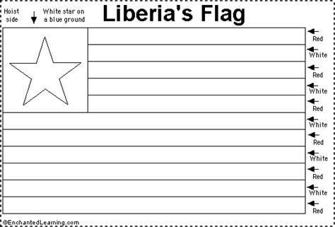 Flag of Liberia Quiz/Printout - EnchantedLearning.com