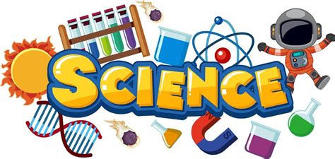 Science text icon with elements 3234177 Vector Art at Vecteezy