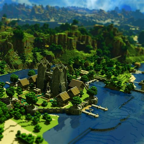 🔥 Free download Minecraft Trees Houses Mountains Water New iPad Air ...