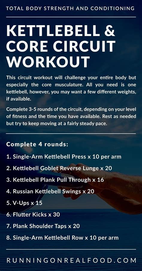 Core and kettlebell circuit workout – Artofit