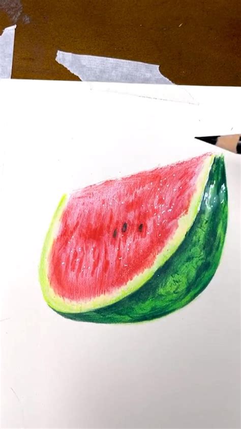 Drawing watermelon | Simple phone wallpapers, Drawings, Art journal