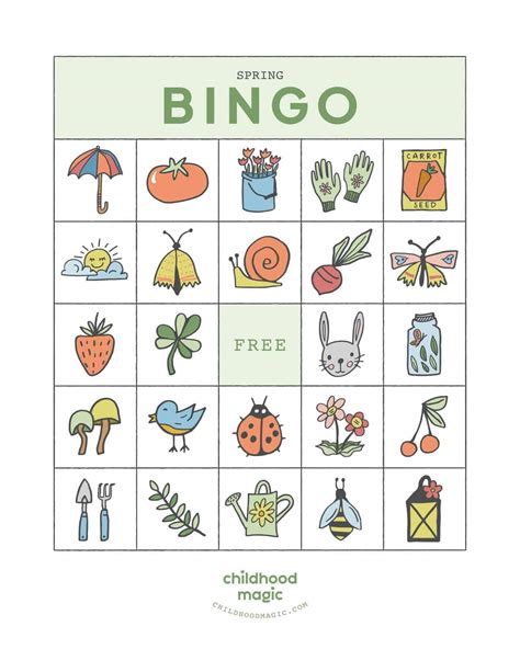 Spring Bingo - Childhood Magic