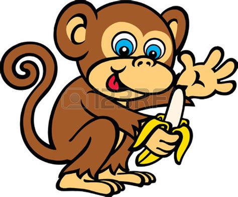 Monkey banana cartoon clipart – Clipartix