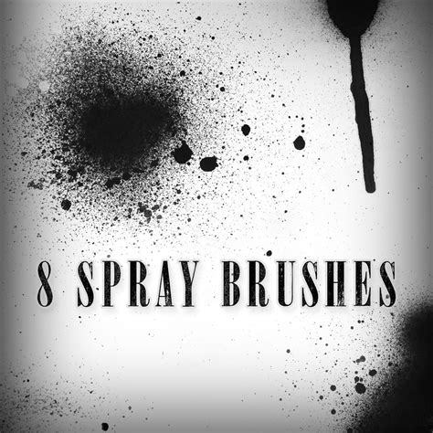 8 Spray Brushes - Photoshop brushes