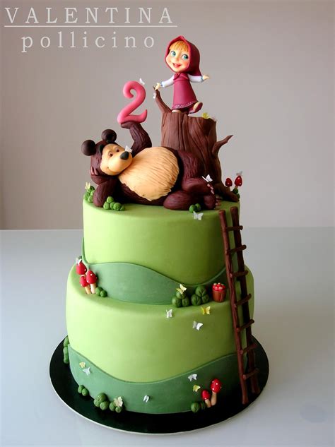 Torta Masha e Orso (Masha and the Bear cake) Pretty Cakes, Beautiful ...