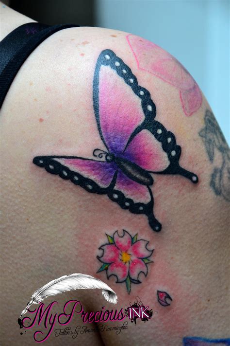 Pink Butterfly Tattoo by Mentjuh on DeviantArt