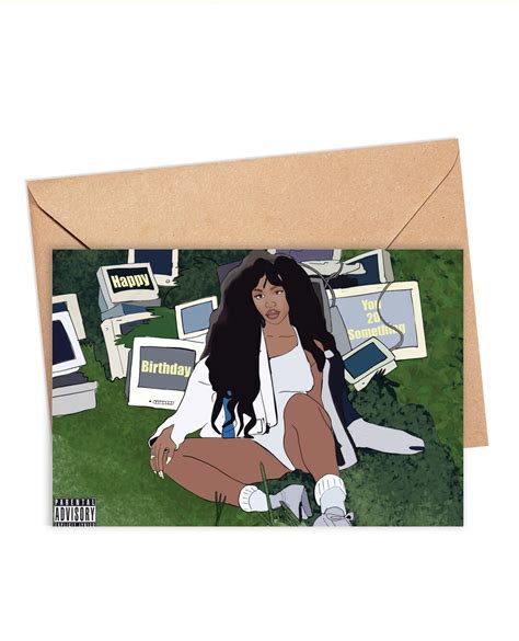 SZA Crtl 20 Somethin Birthday Card - Etsy