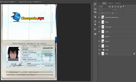 India Passport File PSD Template - Free Download - Psd Templates