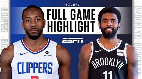 LA Clippers vs. Brooklyn Nets [FULL GAME HIGHLIGHTS] | NBA on ESPN ...