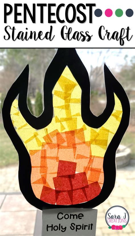 Pentecost Stained Glass Craft | Sara J Creations