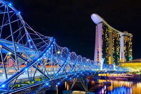 Wallpaper : lights, cityscape, night, architecture, Singapore, bridge ...