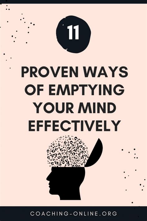 11 Proven Ways Of Emptying Your Mind Effectively In 2024