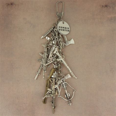 Zombie Hunter Weapon Charm Keychain – Biohazard Candy