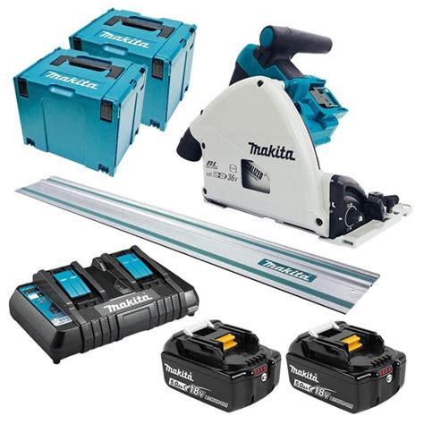 Makita DSP600PT2JT 36V Cordless Brushless Plunge Cut Saw Combo Kit with ...