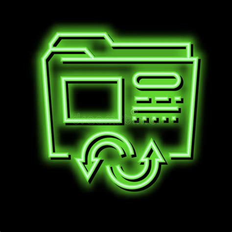 Files Converter Neon Glow Icon Illustration Stock Vector - Illustration ...