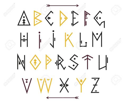 Ethnic-font-vector-alphabet-123rf. | Lettering alphabet fonts ...