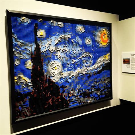 Vincent van LEGOgh's Starry Night. Lego exhibit by Nathan Saway at OMSI ...