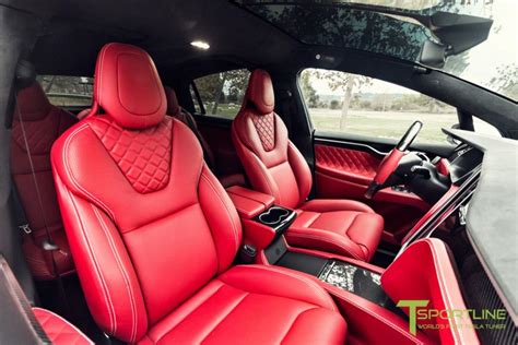 This custom Tesla Model X with Bentley red interior can be yours for ...