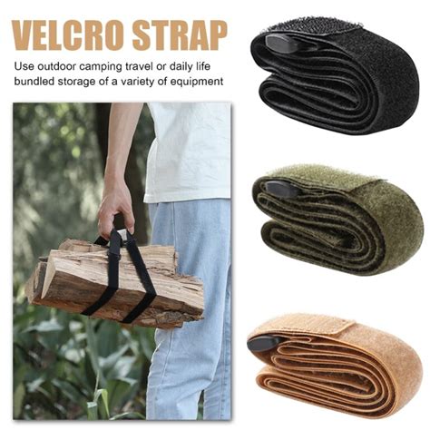 2/4pc Velcro Cargo Strap Outdoor Camping Hiking Cargo Storage Fixing ...