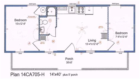 16X40 Shed House Floor Plans - floorplans.click