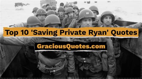 Top 10 'Saving Private Ryan' Quotes - Gracious Quotes - YouTube