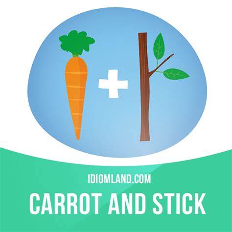 Idiom Land — “Carrot and stick” means “reward and punishment”....