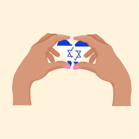 Israel flag in the shape of a broken heart. Pray for Israel. Let's pray ...