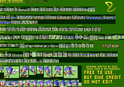 Sonic 1 Sprite Sheet