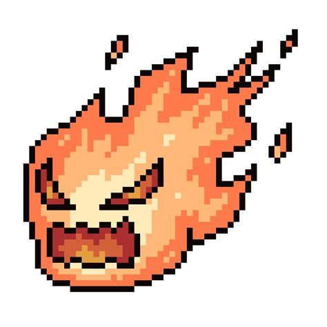 Fireball pixel art by Griffenclaw on Newgrounds