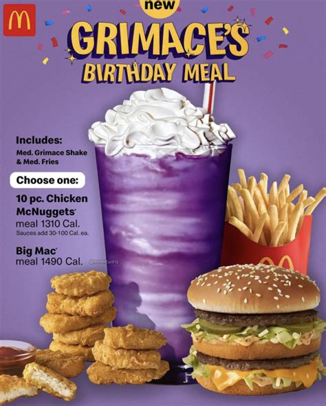 McDonald's is Releasing A Special Grimace Birthday Meal That Comes with ...