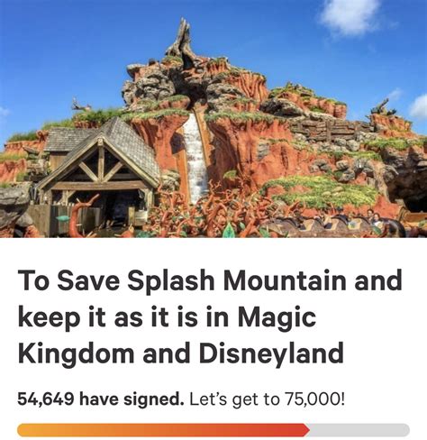 Disney Fans Sign Petition, Calling on Disney to Keep Splash Mountain As ...