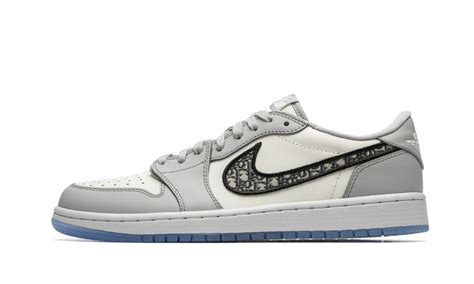 Air Jordan 1 Low "Dior" Wolf Grey / Sail / Photoson Dust-W - Stadium Goods