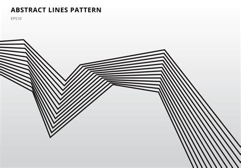 Abstract black stripe lines graphic optical art on white background ...