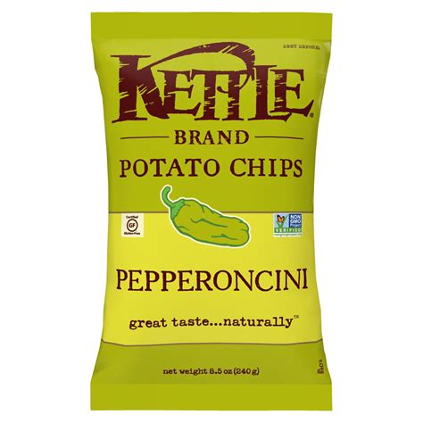 Kettle Brand Potato Chips, Pepperoncini Kettle Chips, 8.5 oz - Walmart ...