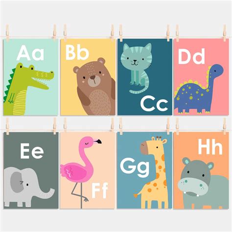 Animal Alphabet Flash Cards ABC Animal Flash Cards Alphabet - Etsy ...