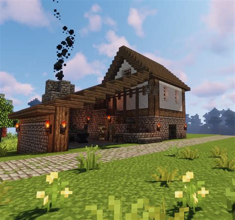 Medieval Minecraft Village House Ideas - old medieval warehouse 3d obj ...