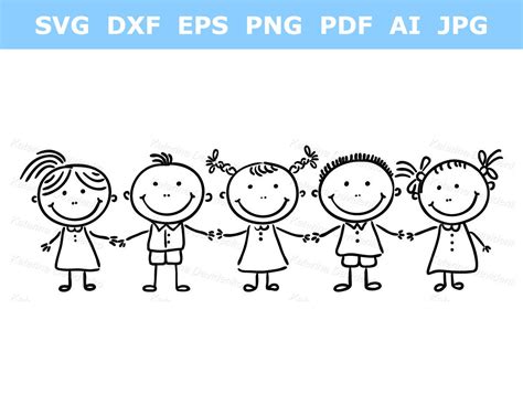 Stick Figures PNG File Stick Girl SVG Stick Boy Clipart Stick People ...