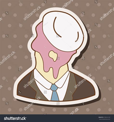 Birthday Pie Throwing Cartoon Stickers Icon Stock Illustration ...