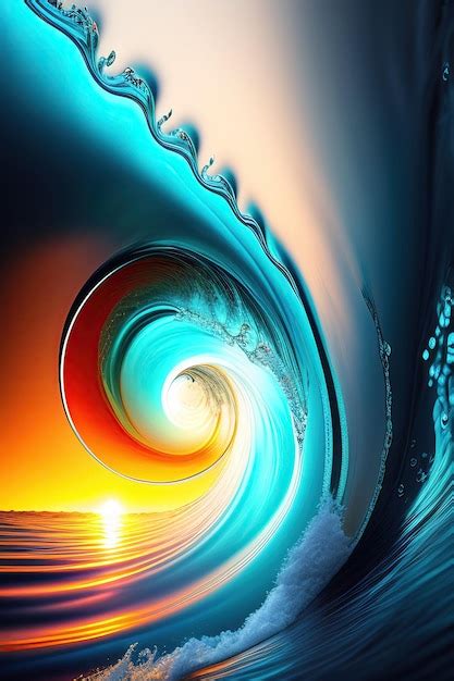 Premium AI Image | Abstract Water Waves Background