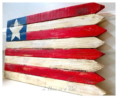 DIY Wooden American Flag - 2 Bees in a Pod