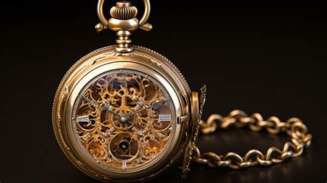 Premium AI Image | Antique gold pocket watch