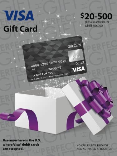 Visa $20-$500 Gift Card ($5.95 activation fee), 1 ct - QFC